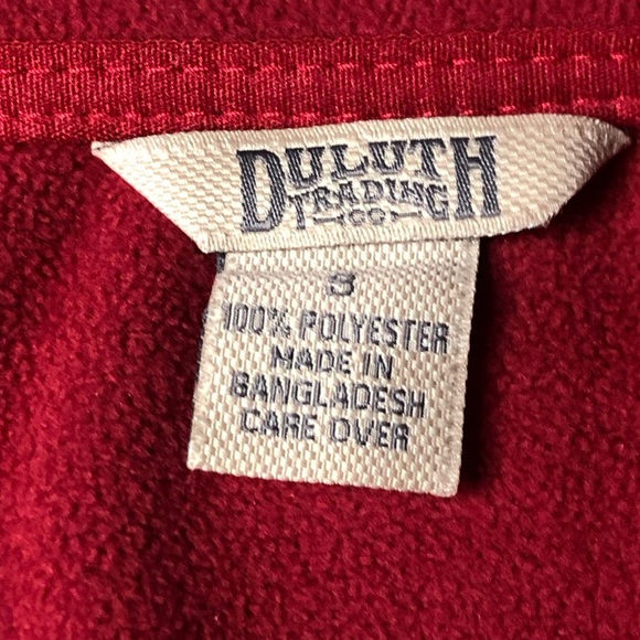 Duluth Trading Co Mens Small Red Fleece Jacket - Picture 3 of 4